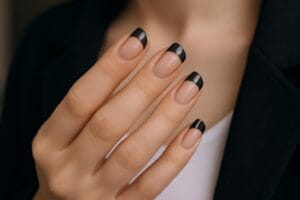 Czarny french manicure 2026 – pomysły, wykonanie i styl