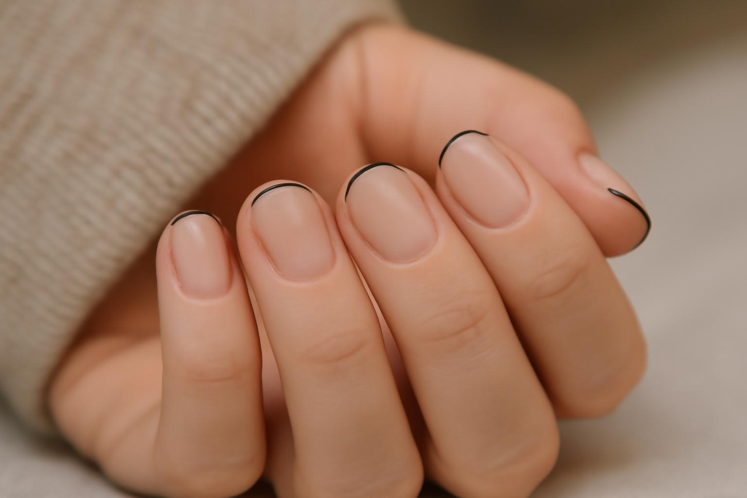 Czarny french manicure 2026 – pomysły, wykonanie i styl
