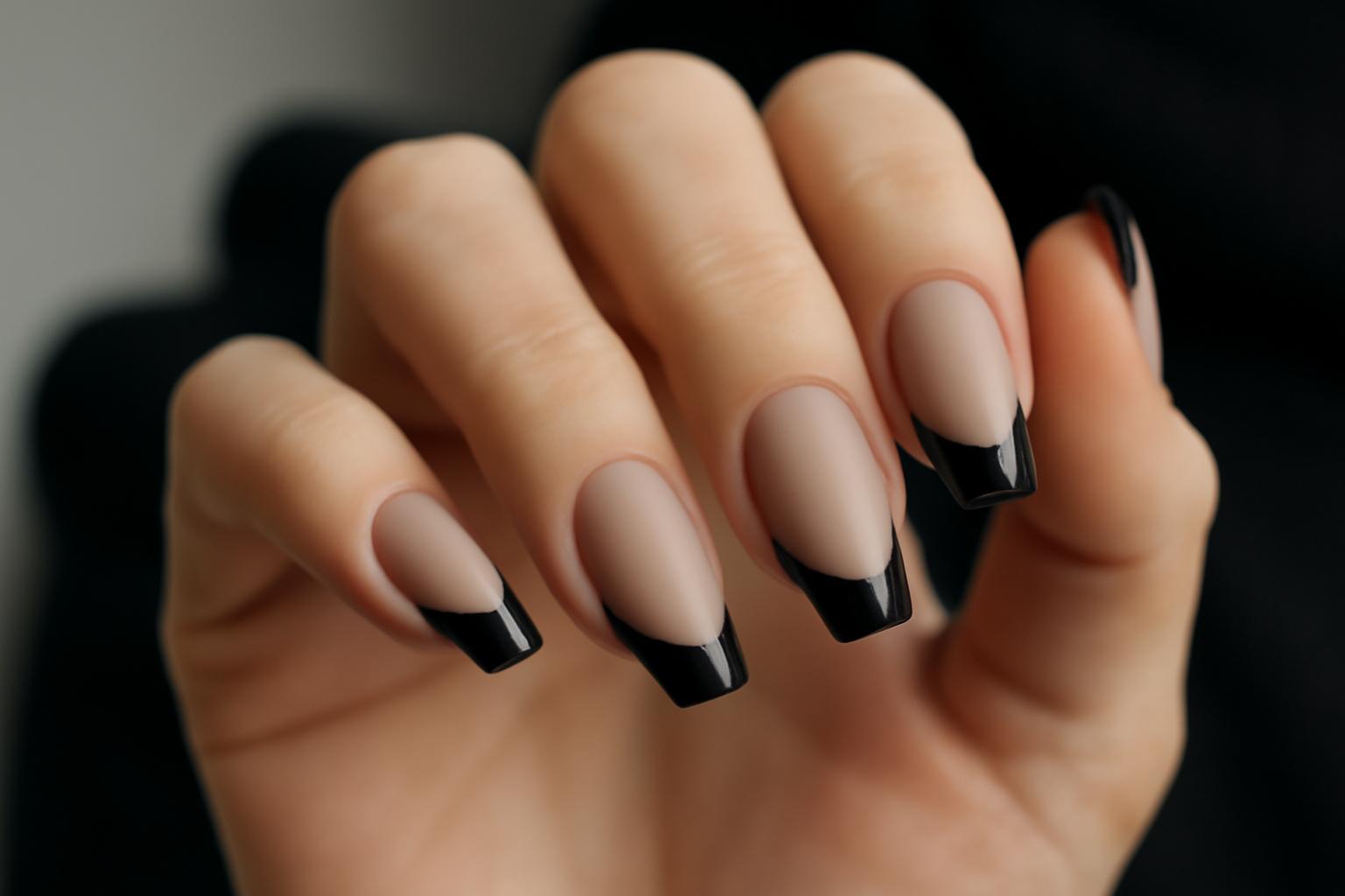 Czarny french manicure 2026 – pomysły, wykonanie i styl