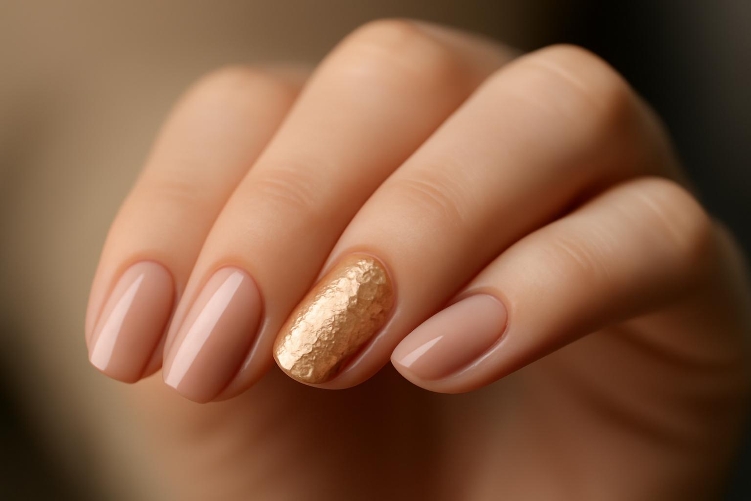 Jak wykonać luksusowy jesienny manicure z płatkami złota