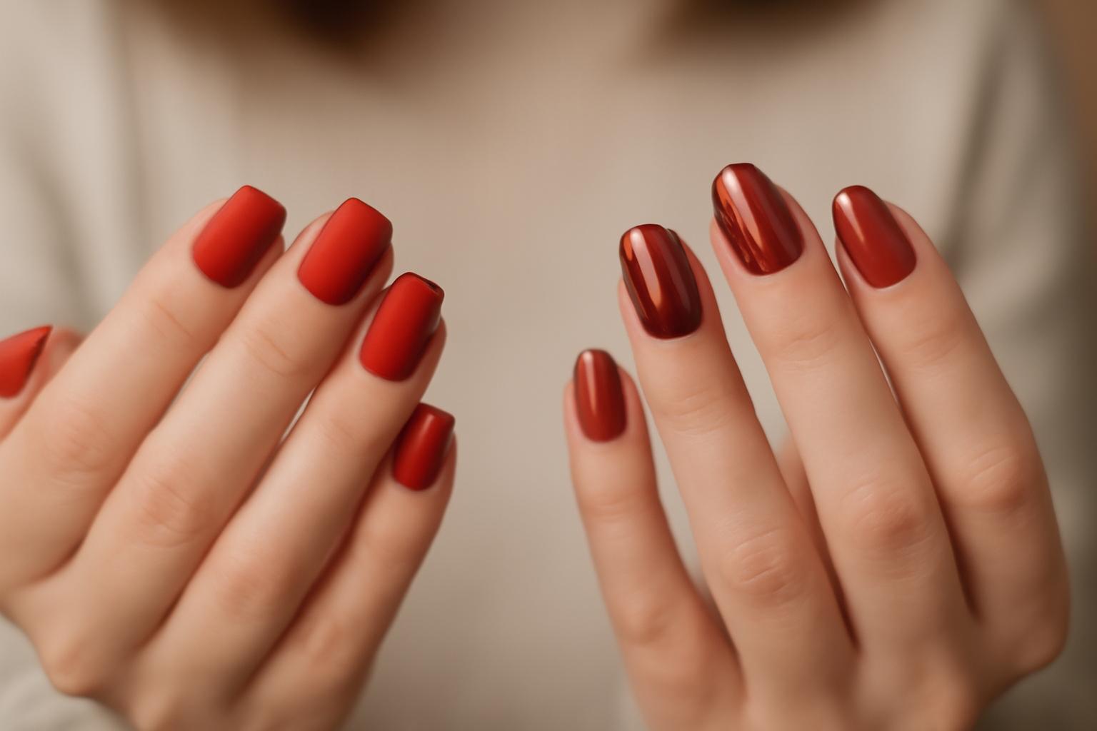 Krótkie czerwone paznokcie – inspiracje, style i efekty