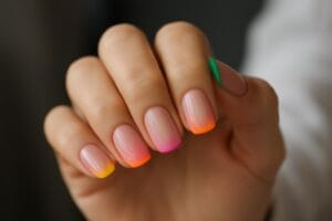 Neonowy french manicure 2026: trendy i inspiracje