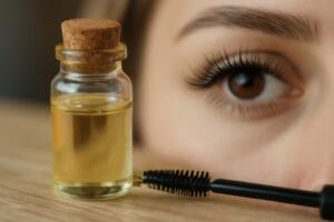 Olej rycynowy na rzęsy – pielęgnacja, nie realny porost
