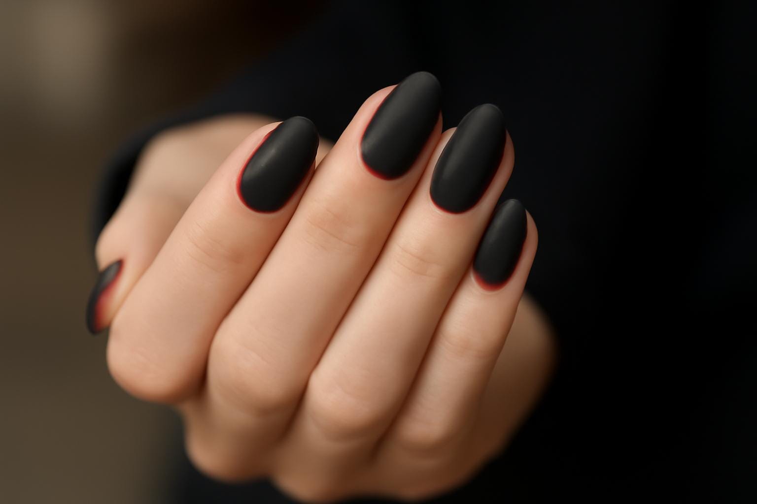 Paznokcie dark romance na sezon Skorpiona – inspiracje