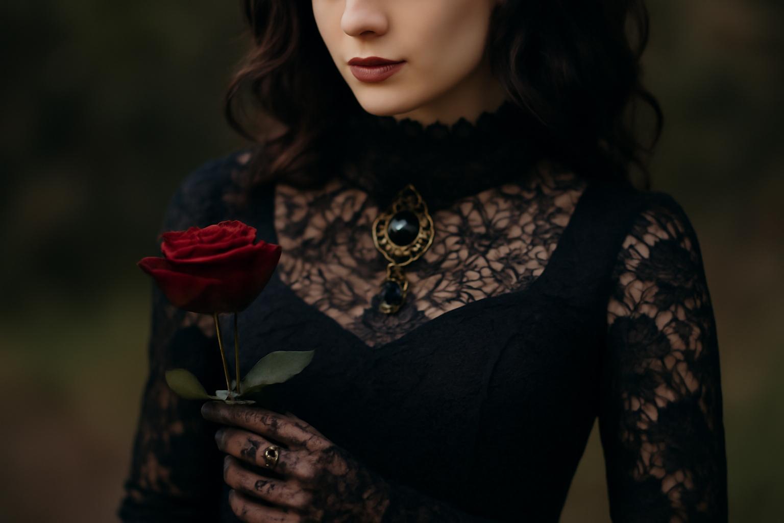 Paznokcie dark romance na sezon Skorpiona – inspiracje