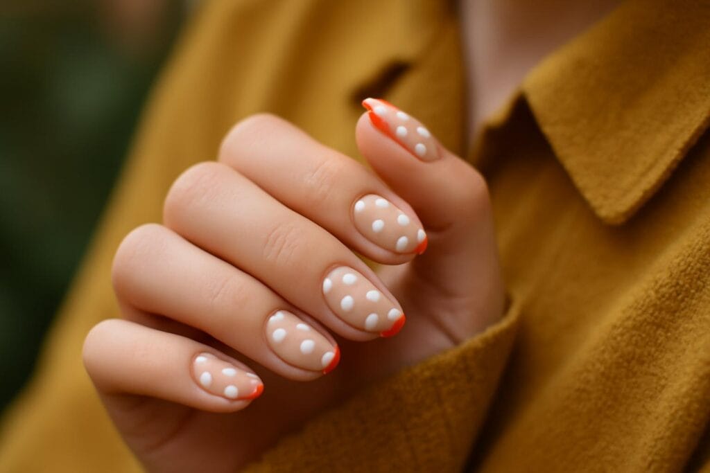 Retro-chic manicure w groszki – styl, wykonanie i inspiracje