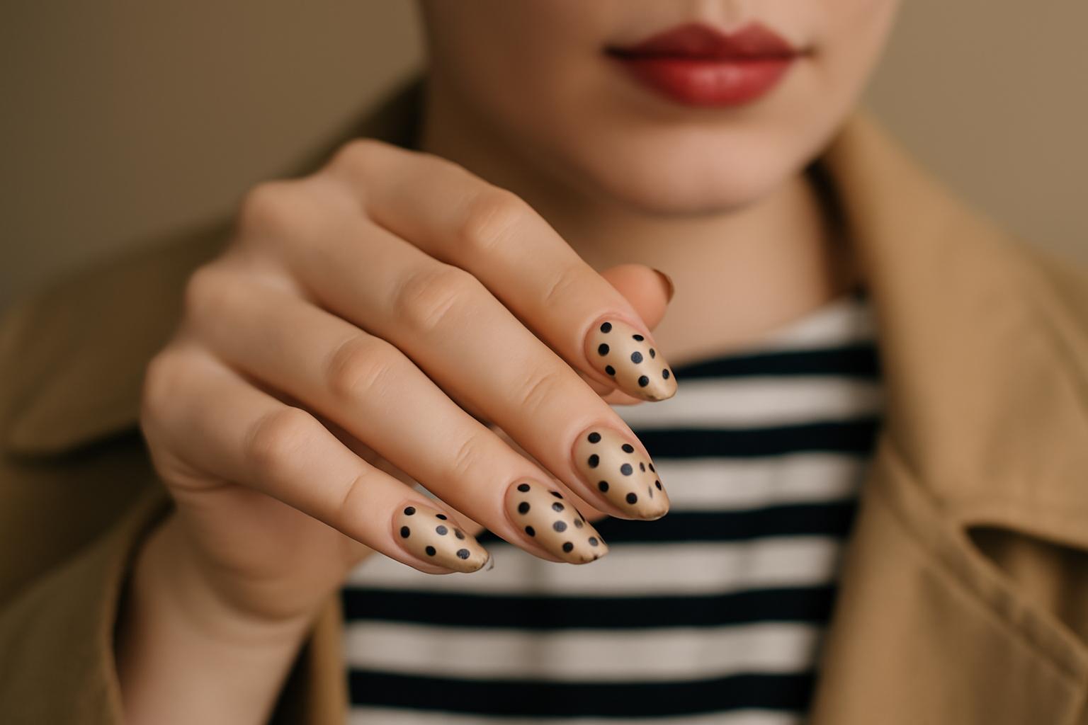 Retro-chic manicure w groszki – styl, wykonanie i inspiracje