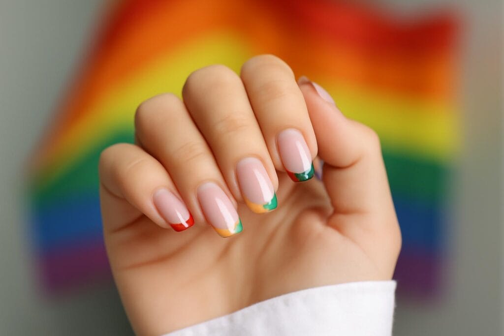 Tęczowy french manicure na Pride Month – inspiracje i wykonanie
